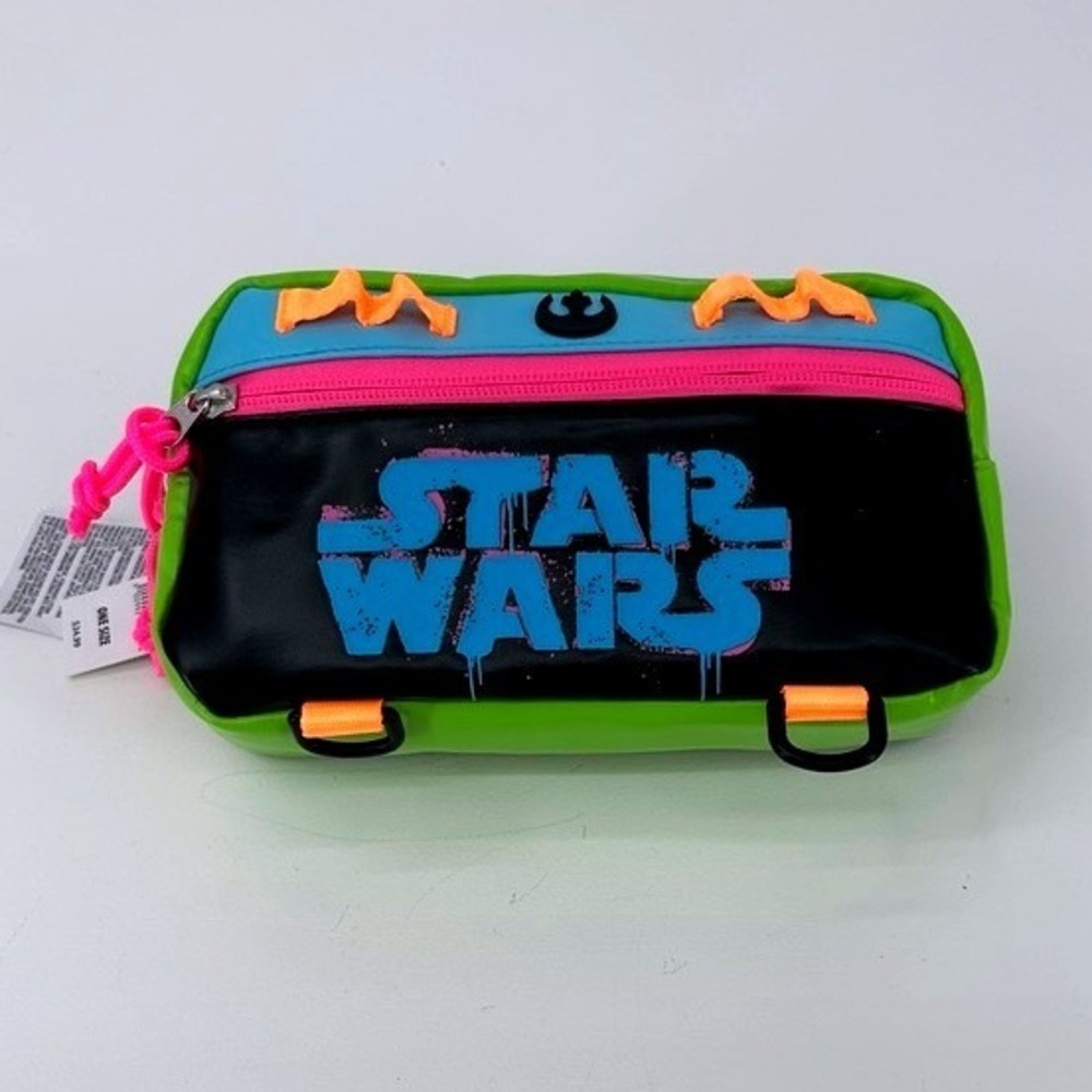 Star Wars Neon Graffiti Crossbody Bag Rebel Alliance Blue Green Black NEW - Picture 2 of 6